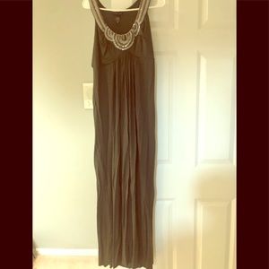 Olive green embellished Maxi